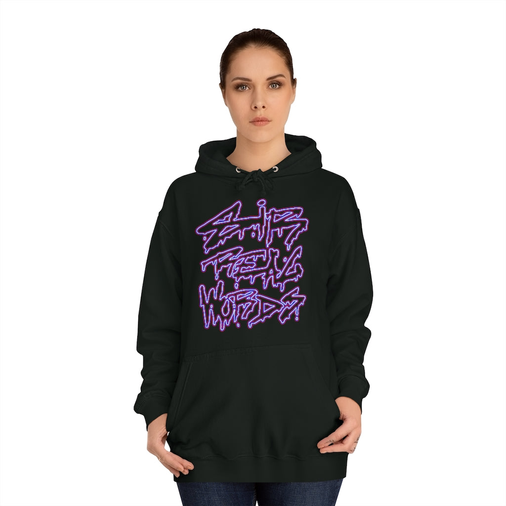SIR REAL WORDS (Neon) - Unisex College Hoodie