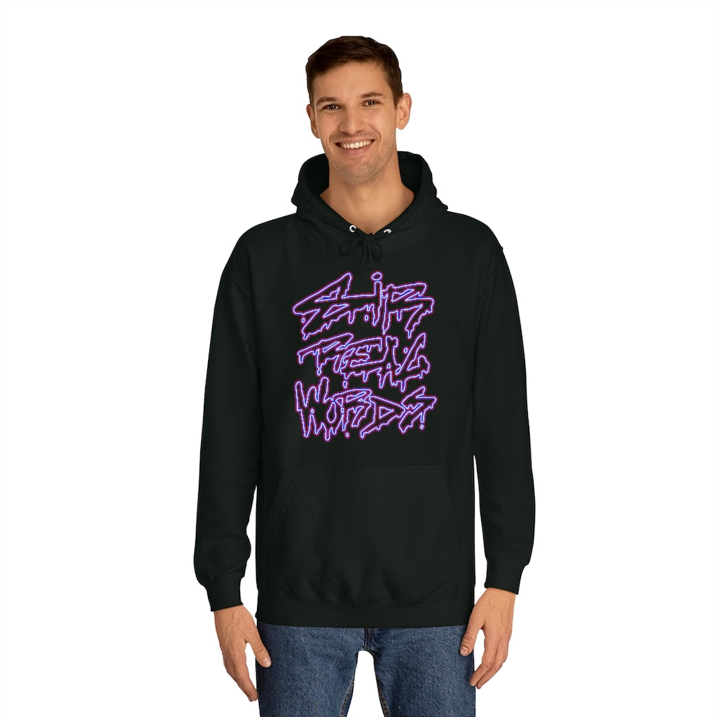 SIR REAL WORDS (Neon) - Unisex College Hoodie