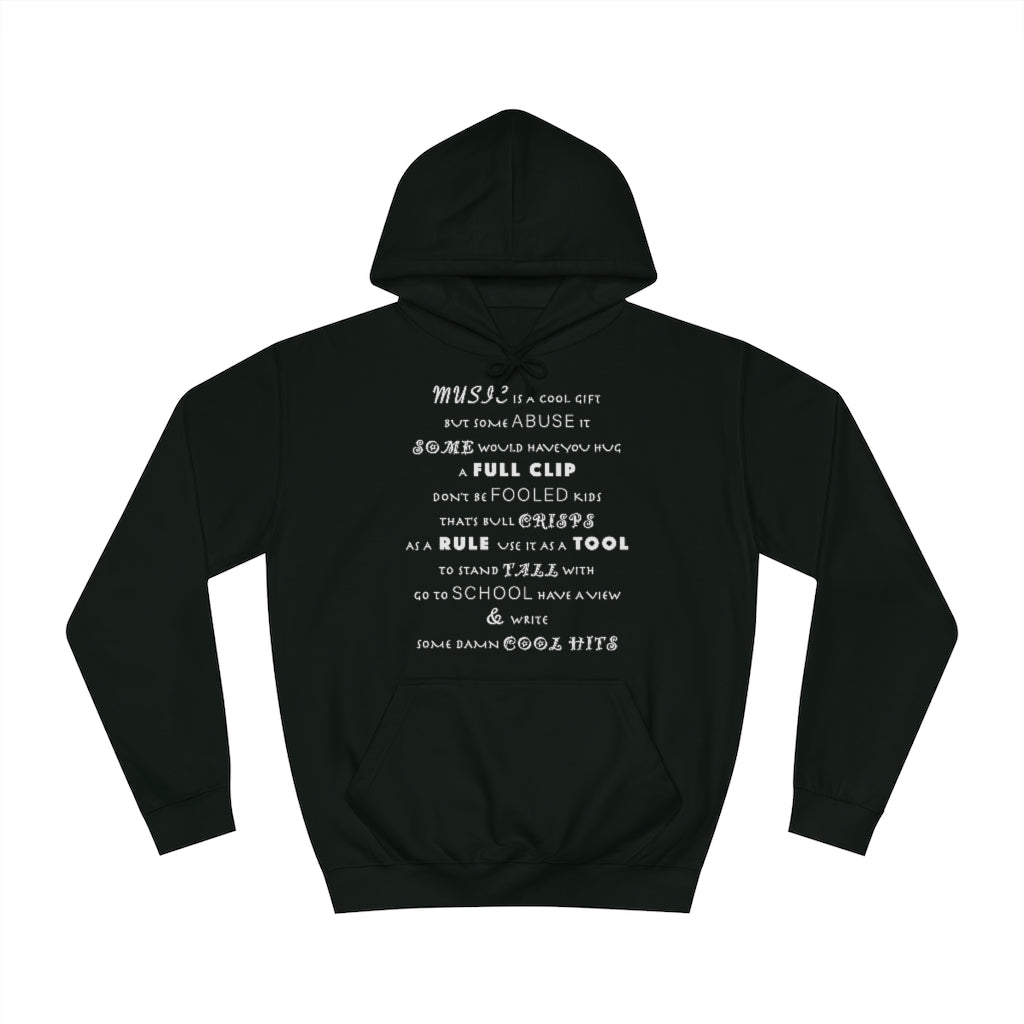 MUSIC IS COOL (Chalk) - Unisex College Hoodie