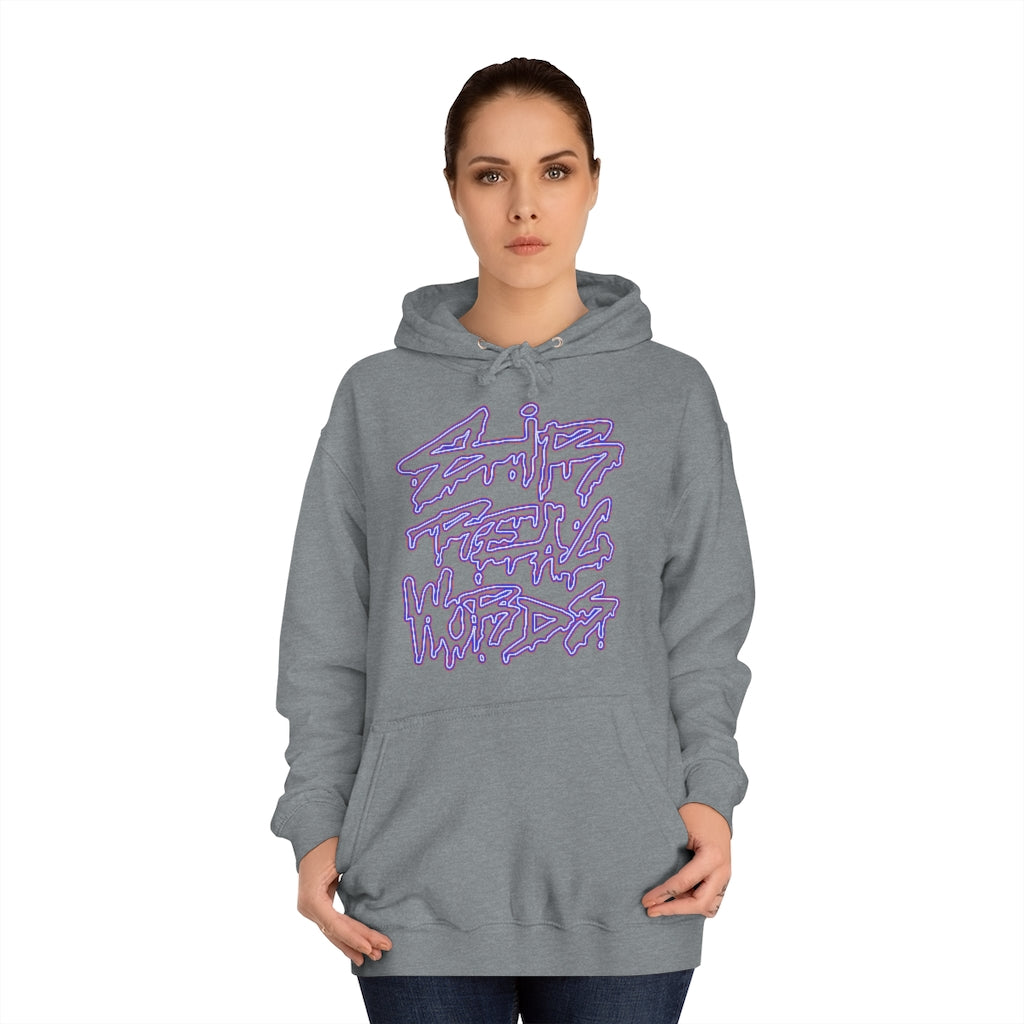 SIR REAL WORDS (Neon) - Unisex College Hoodie