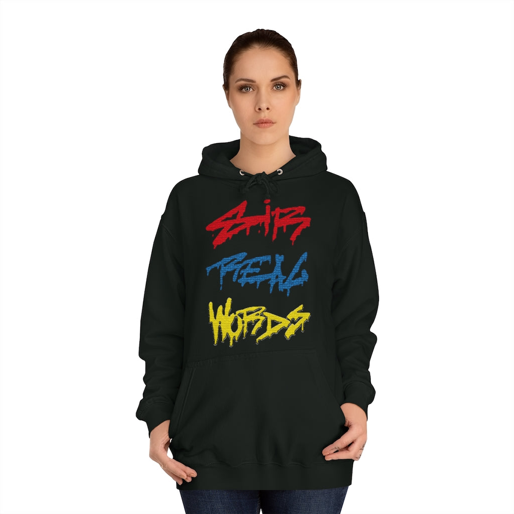 SIR REAL WORDS (Tri-Colour) - Unisex College Hoodie