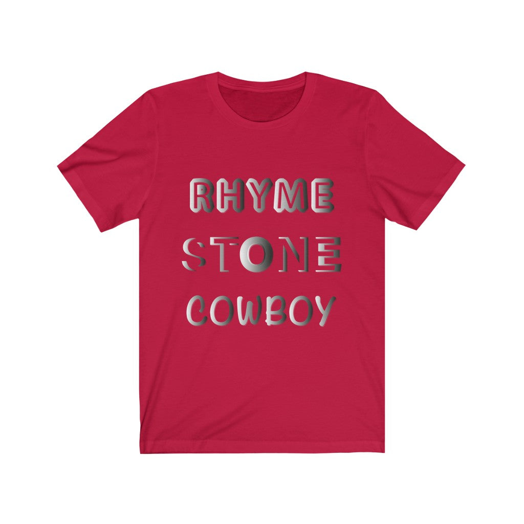 RHYME STONE COWBOY - Unisex Short Sleeve Tee