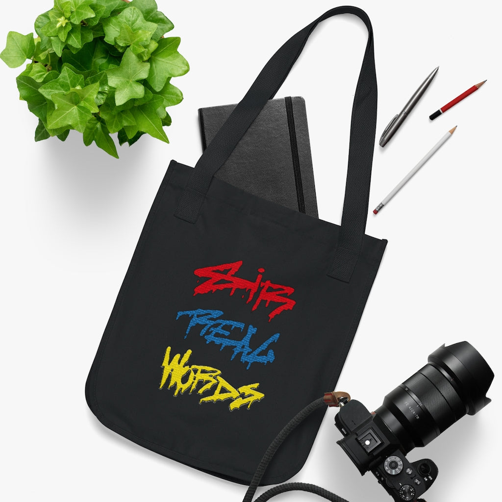 SIR REAL WORDS (Tri-Colour) - Organic Canvas Tote Bag