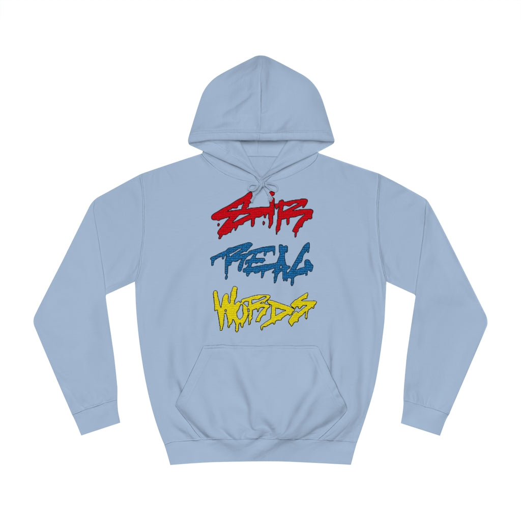 SIR REAL WORDS (Tri-Colour) - Unisex College Hoodie