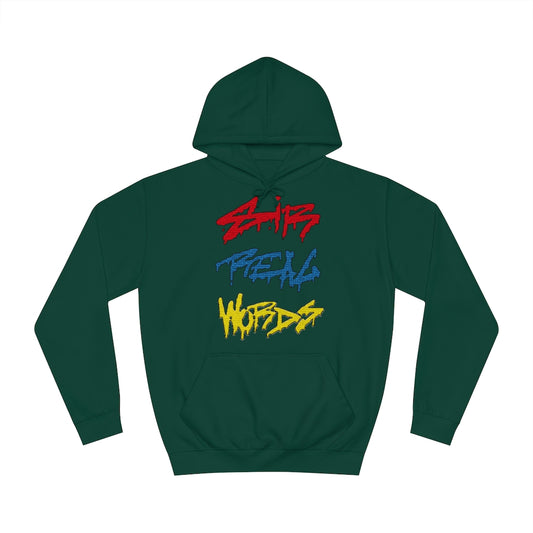 SIR REAL WORDS (Tri-Colour) - Unisex College Hoodie