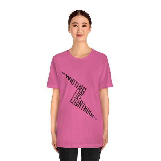 WRITING LIKE LIGHTNING (Ink) - Unisex Short Sleeve Tee