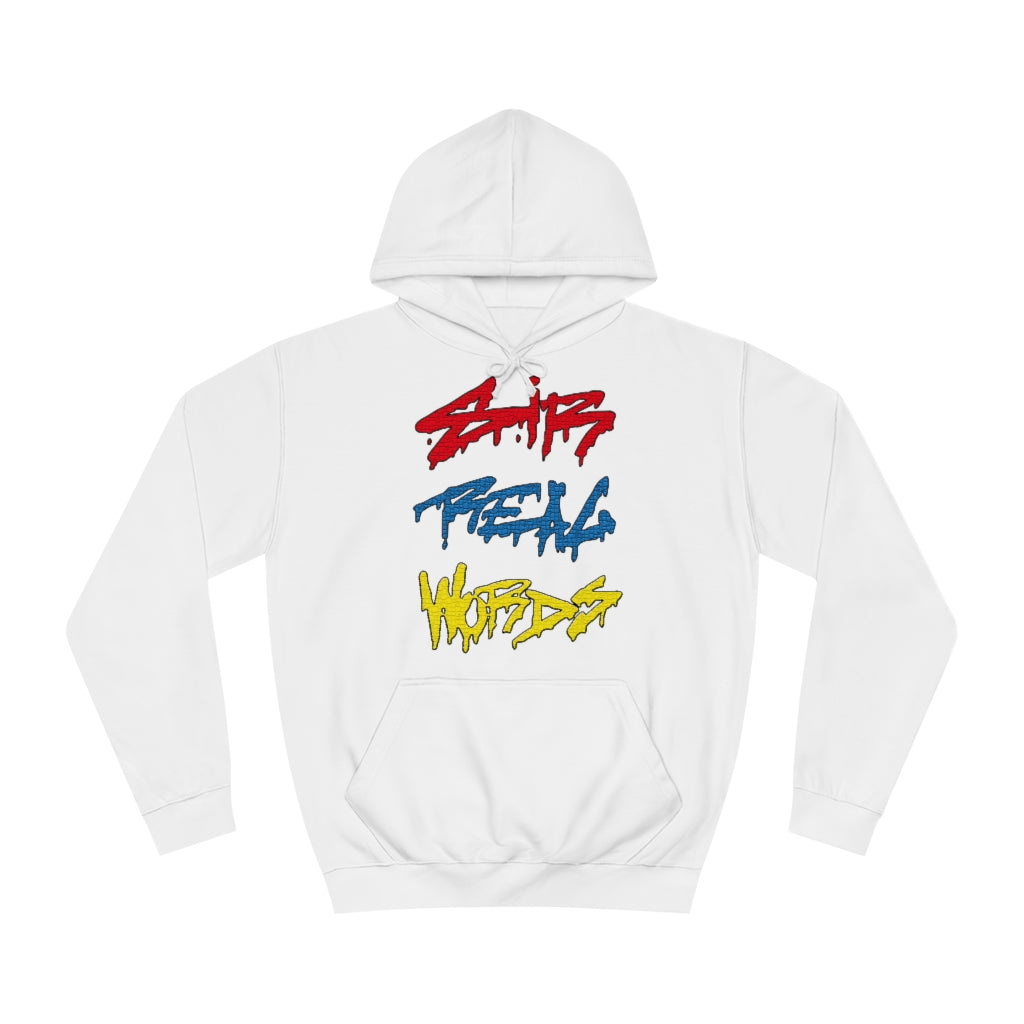SIR REAL WORDS (Tri-Colour) - Unisex College Hoodie