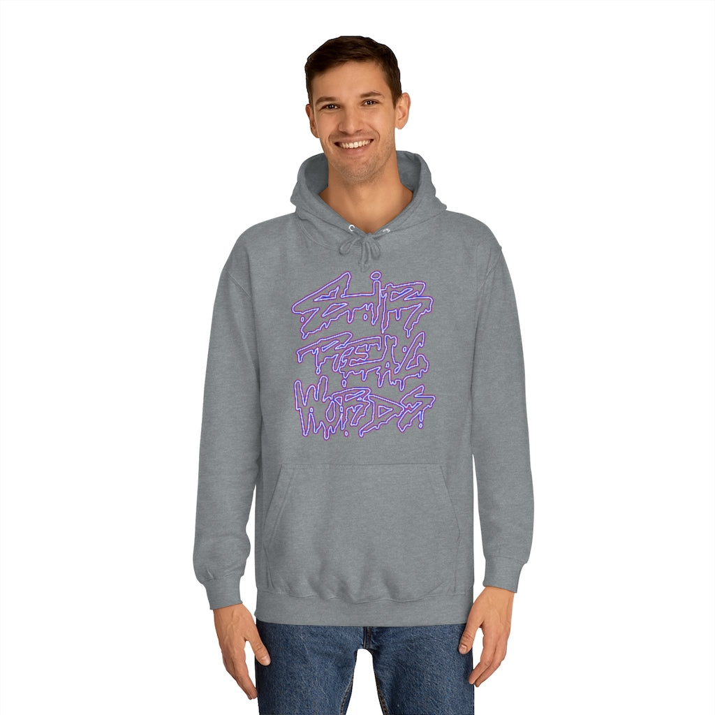 SIR REAL WORDS (Neon) - Unisex College Hoodie