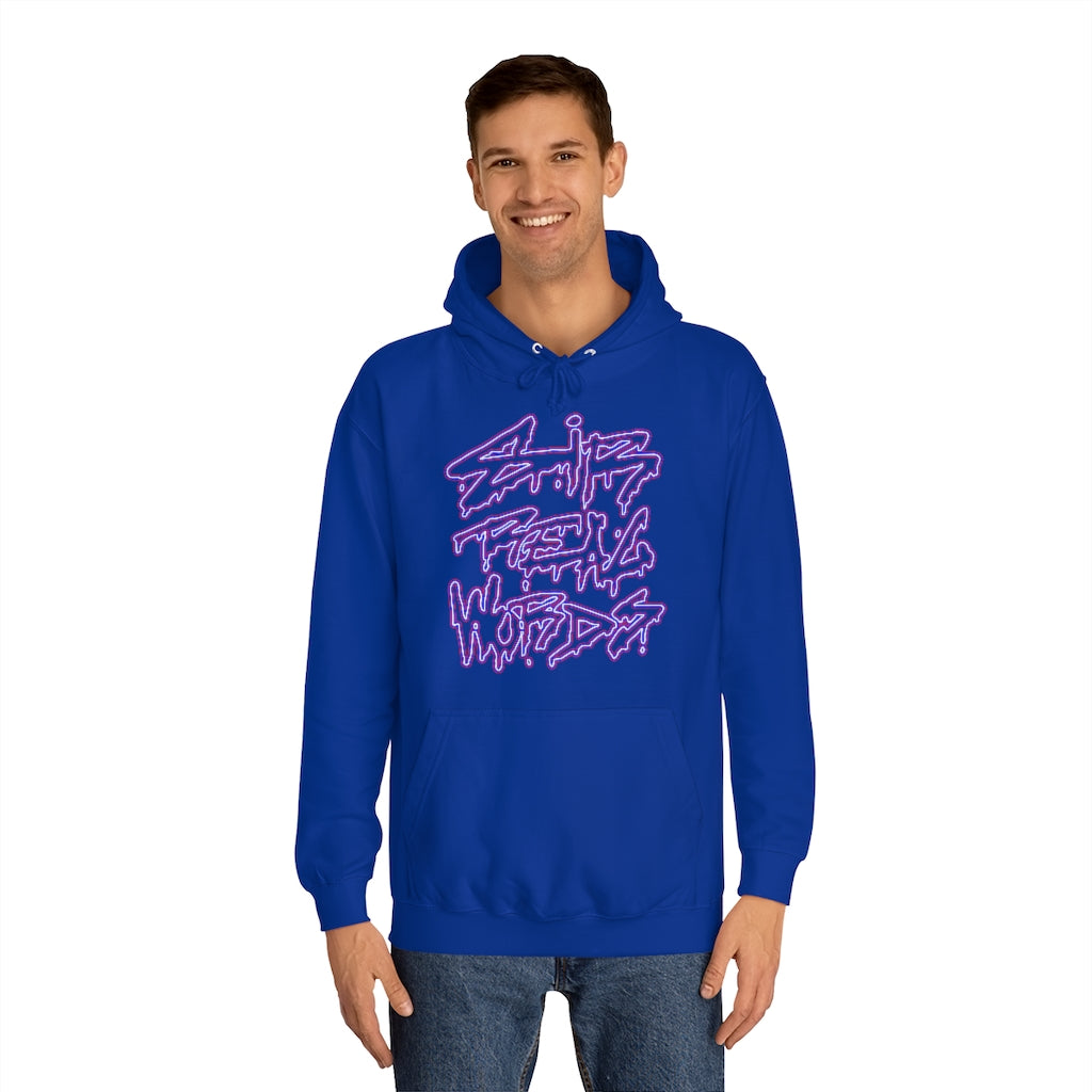 SIR REAL WORDS (Neon) - Unisex College Hoodie
