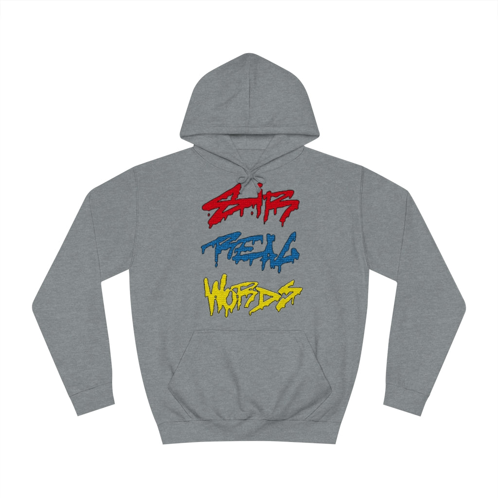 SIR REAL WORDS (Tri-Colour) - Unisex College Hoodie