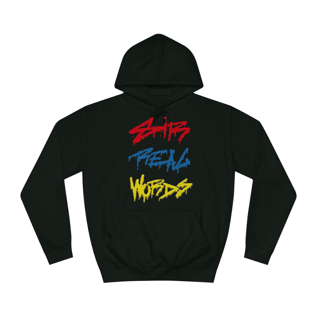 SIR REAL WORDS (Tri-Colour) - Unisex College Hoodie