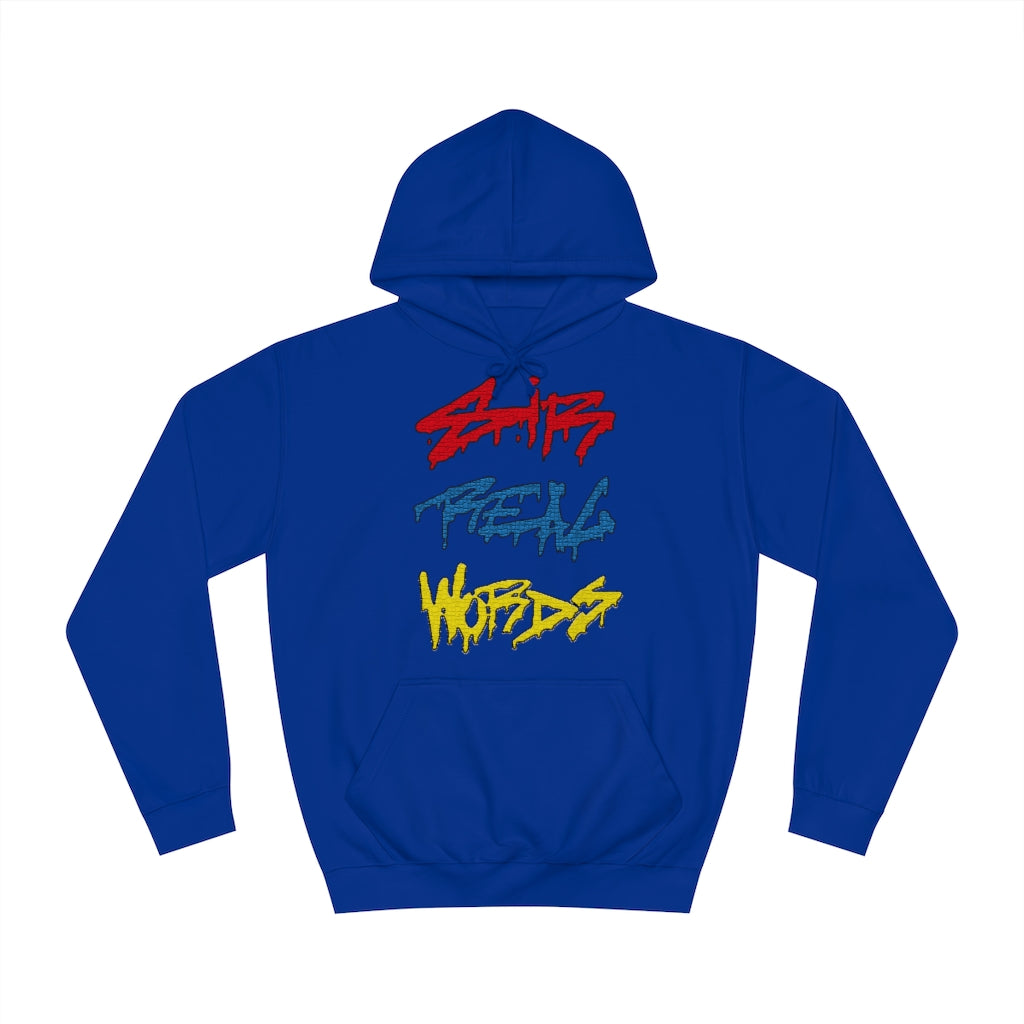 SIR REAL WORDS (Tri-Colour) - Unisex College Hoodie