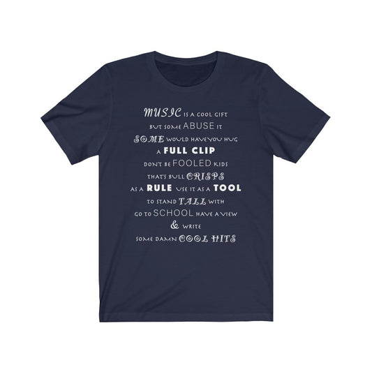 MUSIC IS COOL (Chalk) - Unisex Short Sleeve Tee