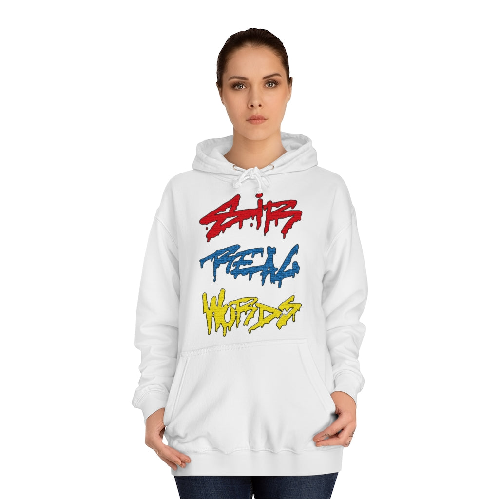 SIR REAL WORDS (Tri-Colour) - Unisex College Hoodie